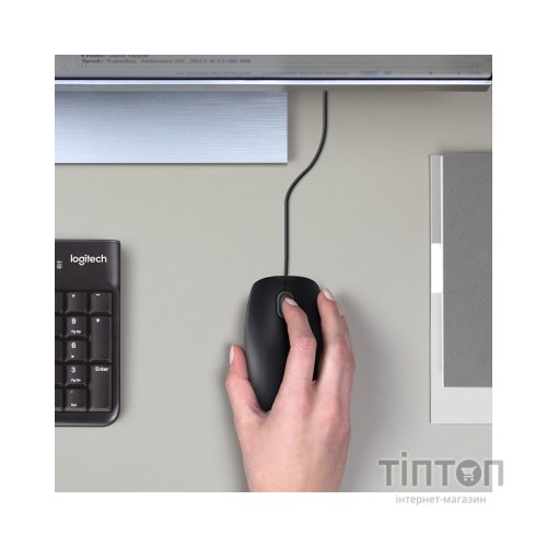 Мишка Logitech B100 чорна, USB