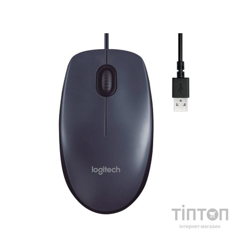 Мишка Logitech B100 чорна, USB