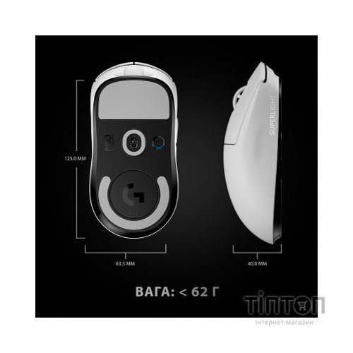 Мишка Logitech G Pro X Superlight Wireless White (910-005942)