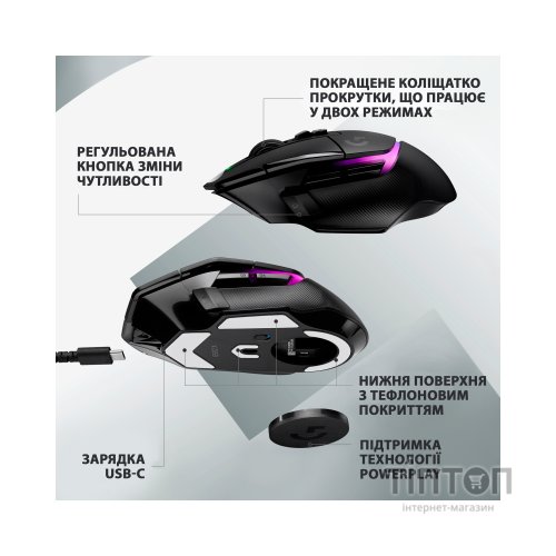 Мишка Logitech G502 X Plus Wireless Black (910-006162)