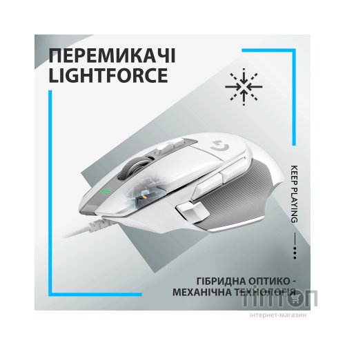 Мишка Logitech G502 X USB White (910-006146)