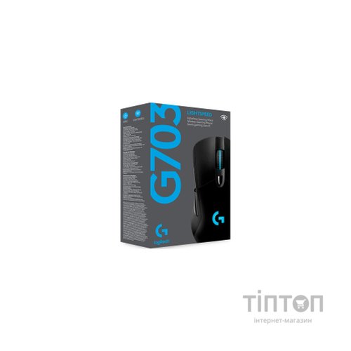 Мишка Logitech G703 Lightspeed HERO 16K Sensor Black (910-005640)