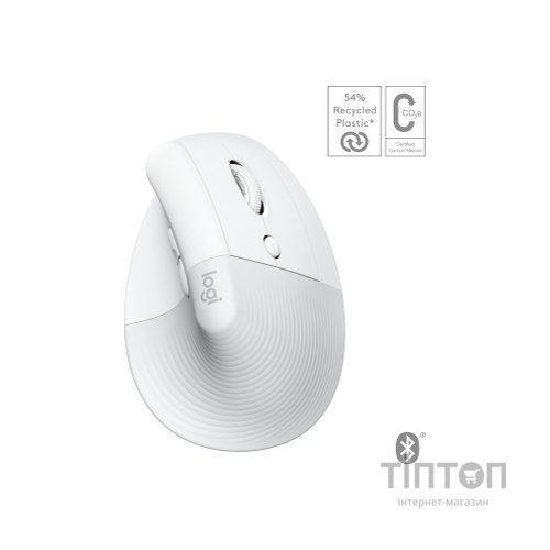 Мишка Logitech Lift for Mac Vertical Ergonomic Mouse Off White (910-006477)