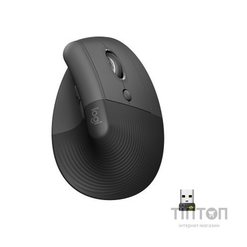 Мишка Logitech Lift Vertical Ergonomic Wireless/Bluetooth Graphite (910-006473)