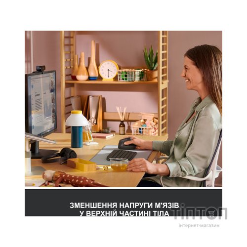 Мишка Logitech Lift Vertical Ergonomic Wireless/Bluetooth Graphite (910-006473)