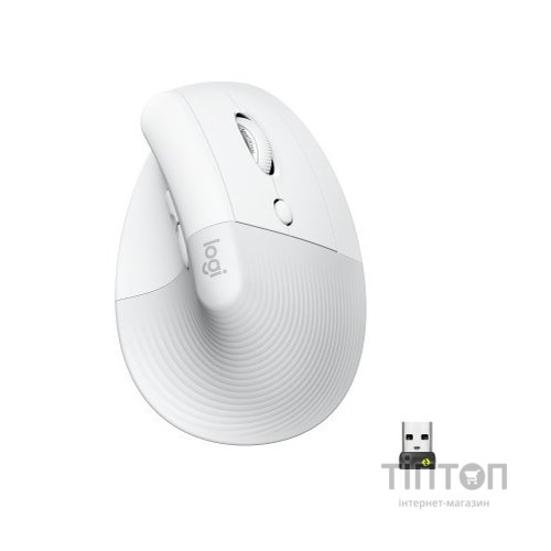 Мишка Logitech Lift Vertical Ergonomic Wireless/Bluetooth White (910-006475)