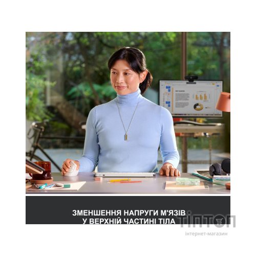 Мишка Logitech Lift Vertical Ergonomic Wireless/Bluetooth White (910-006475)