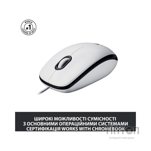 Мишка Logitech M100 USB White (910-006764)