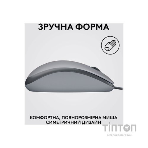 Мишка Logitech M110 Silent USB Mid Gray (910-006760)