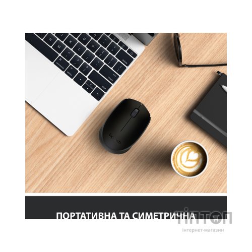 Мишка Logitech M170 чорна, безпровідна, USB