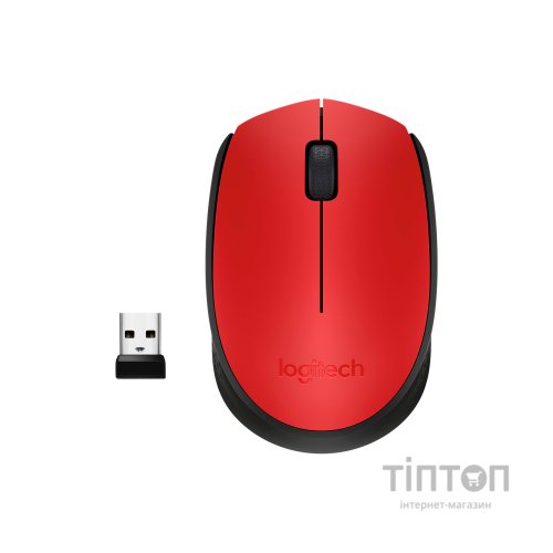 Мишка Logitech M171 червона, безпровідна, USB