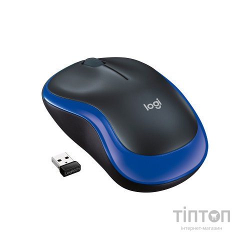 Мишка Logitech M185 чорно-синя, безпровідна, USB