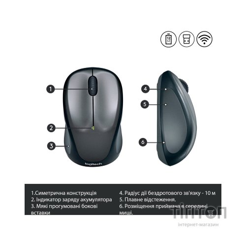 Мишка Logitech M235 сіра
