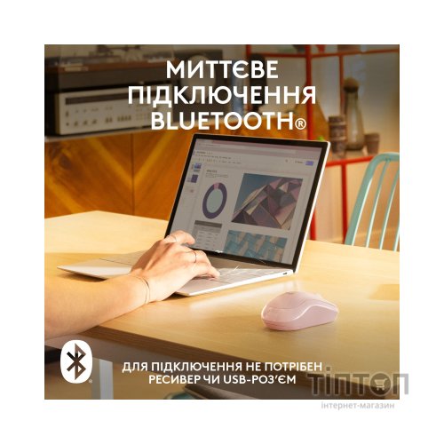 Мишка Logitech M240 Silent Bluetooth Rose (910-007121)