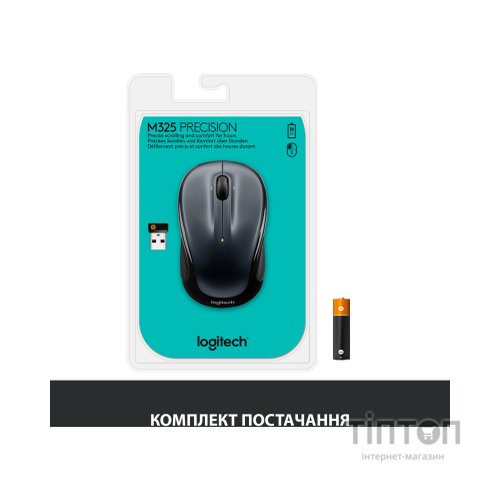 Мишка Logitech M325s Wireless Dark Silver (910-006812)