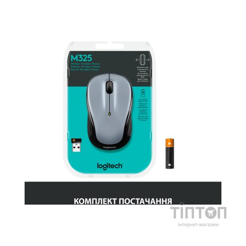 Мишка Logitech M325s Wireless Light Silver (910-006813)