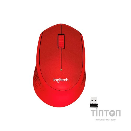 Мишка Logitech M330 Silent plus червона, безпровідна, USB