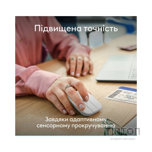 Мишка Logitech Mobi Fold Bluetooth Off-White (910-007631)