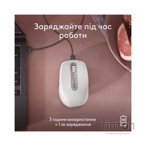 Мишка Logitech MX Anywhere 3S для MAC Wireless Pale Grey (910-006946)