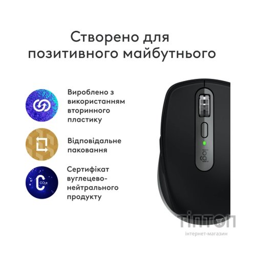 Мишка Logitech MX Anywhere 3S для MAC Wireless Space Grey (910-006947)