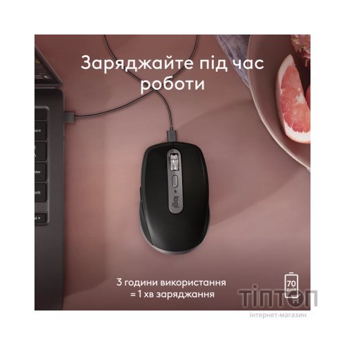 Мишка Logitech MX Anywhere 3S для MAC Wireless Space Grey (910-006947)