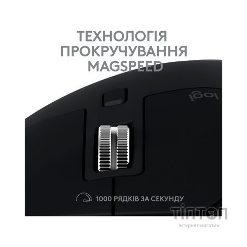 Мишка Logitech MX Master 3S For Mac Performance Wireless Space Grey (910-006571)