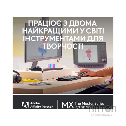 Мишка Logitech MX Master 3S For Mac Performance Wireless Space Grey (910-006571)