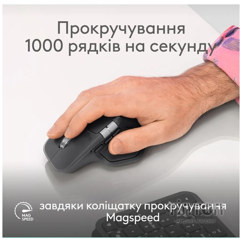 Мишка Logitech MX Master 4 for Business Wireless/Bluetooth Graphite (910-007617)