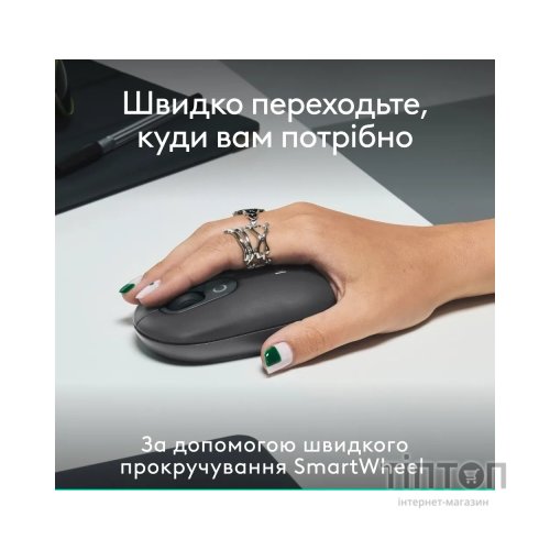 Мишка Logitech POP Mouse With Emoji Bluetooth Graphite (910-007412)