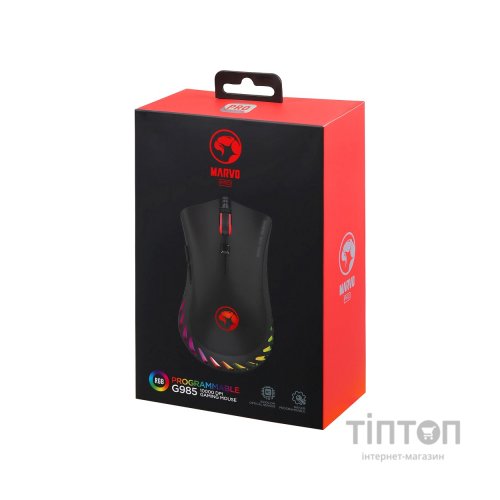 Мишка Marvo G985 RGB-LED USB Black (G985)