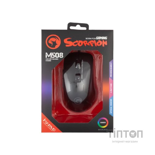 Мишка Marvo M508 Multi-LED USB Black (M508)