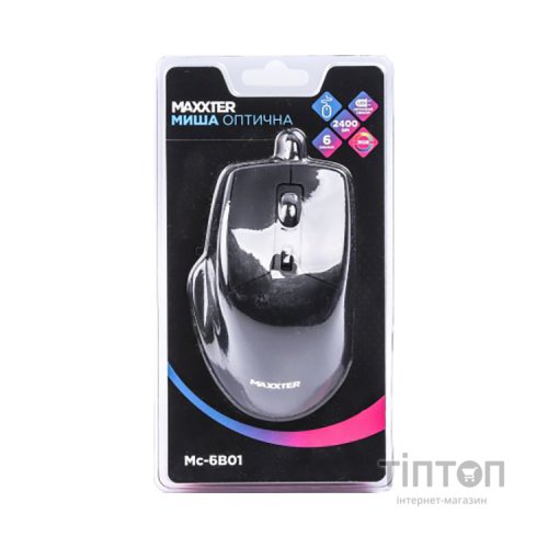 Мишка Maxxter Mc-6B01 USB Black (Mc-6B01)