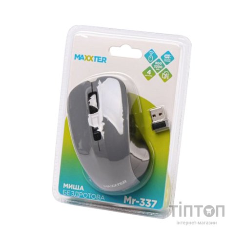 Мишка Maxxter Mr-337-Gr Wireless Gray (Mr-337-Gr)