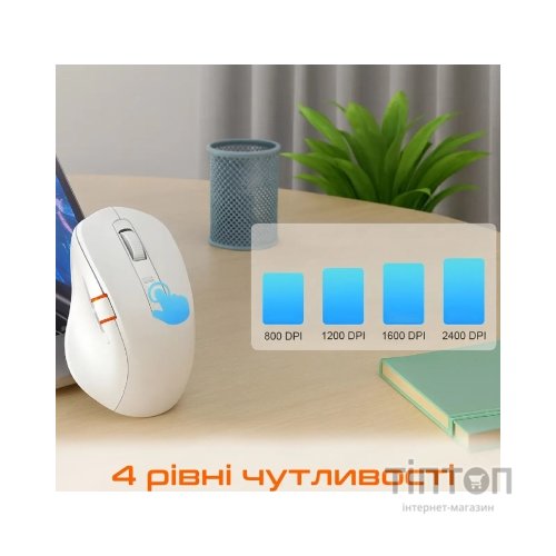 Мишка Meetion BTM032 Wireless/Bluetooth/USB White (MT-BTM032-B)