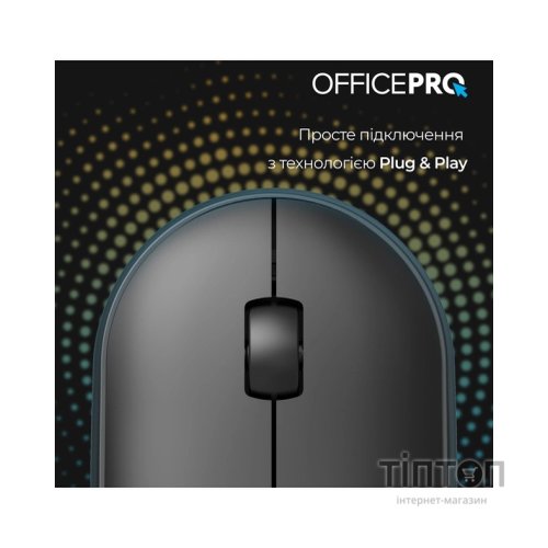Мишка OfficePro M185B Silent Click Wireless Black (M185B)