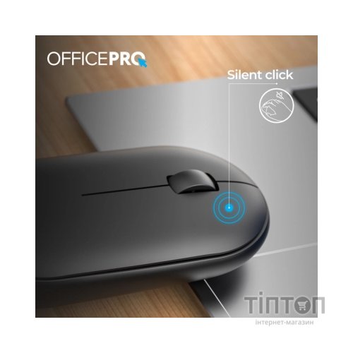 Мишка OfficePro M185B Silent Click Wireless Black (M185B)