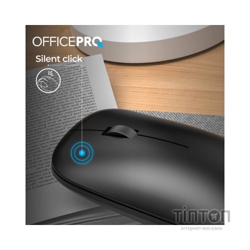 Мишка OfficePro M225B Silent Click Wireless Black (M225B)