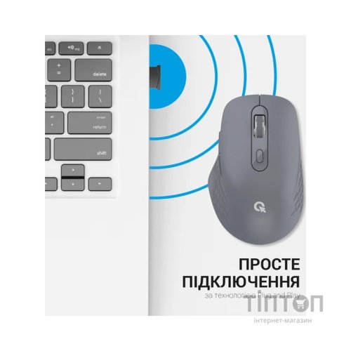 Мишка OfficePro M230G Silent Click Wireless/Bluetooth Gray (M230G)