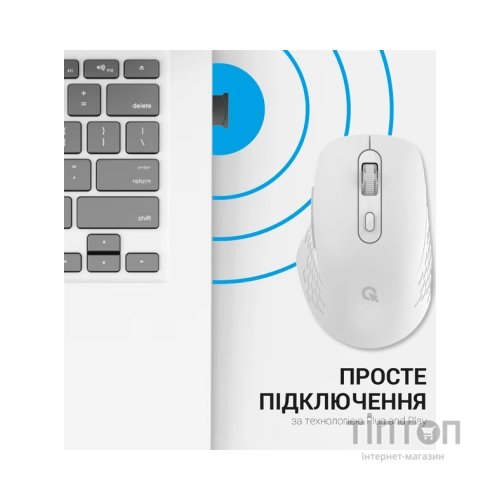 Мишка OfficePro M230W Silent Click Wireless/Bluetooth White (M230W)