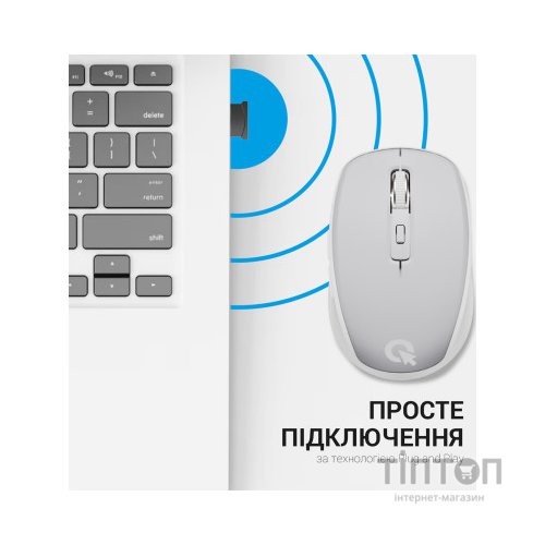 Мишка OfficePro M267G Silent Click Wireless Gray (M267G)