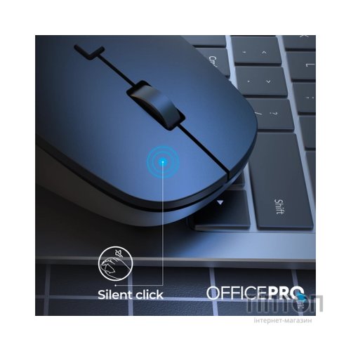 Мишка OfficePro M305B Silent Click Ergonomic Wireless Black (M305B)
