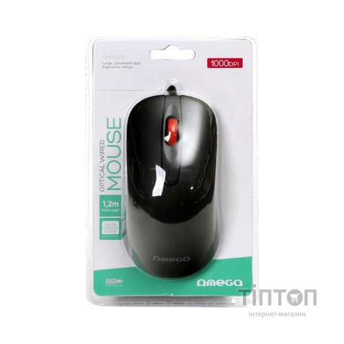 Мишка Omega OM-520 USB Black (OM0520B)