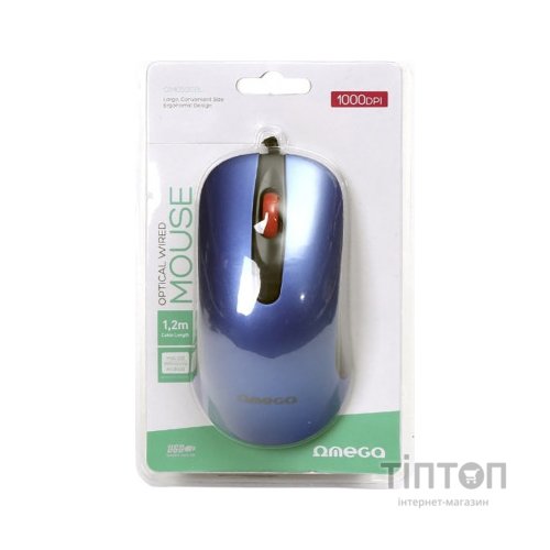 Мишка Omega OM-520 USB Blue (OM0520BL)
