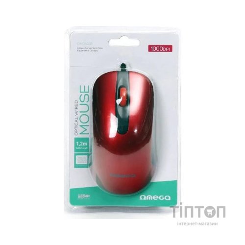 Мишка Omega OM-520 USB Red (OM0520R)