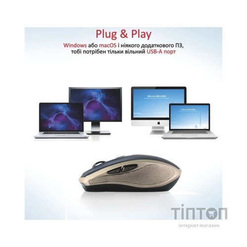 Мишка Promate Breeze Wireless Gold (breeze.gold)