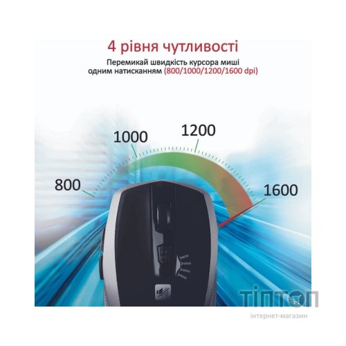 Мишка Promate Breeze Wireless Silver (breeze.silver)