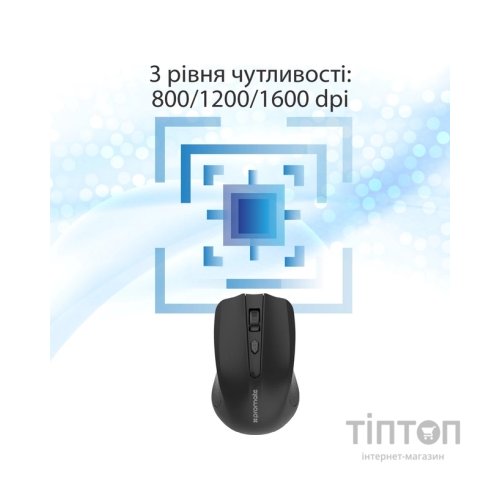 Мишка Promate Clix-8 Wireless Black (clix-8.black)
