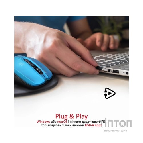 Мишка Promate Contour Wireless Blue (contour.blue)