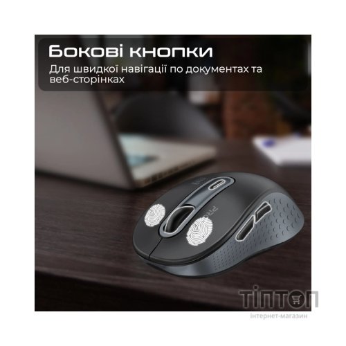 Мишка Promate Ken Wireless/Bluetooth Black (ken.black)