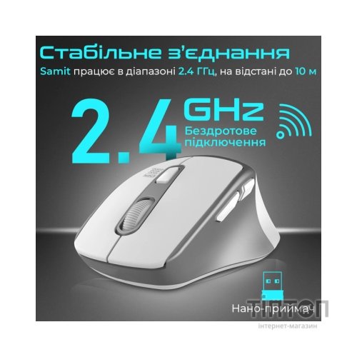 Мишка Promate Samit Wireless White (samit.white)